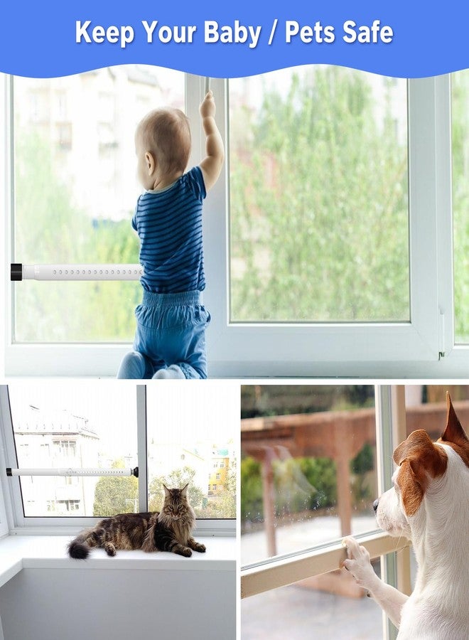 DEROFIT قضيب أمان للأبواب المنزلقة، قضيب أمان داخلي للأبواب المنزلقة من 16 إلى 51 بوصة، مانع انزلاق، أقفال نوافذ قابلة للتعديل، قضبان أمان للمنازل والشقق، أدوات قفل الأبواب الزجاجية المنزلقة - Image 4